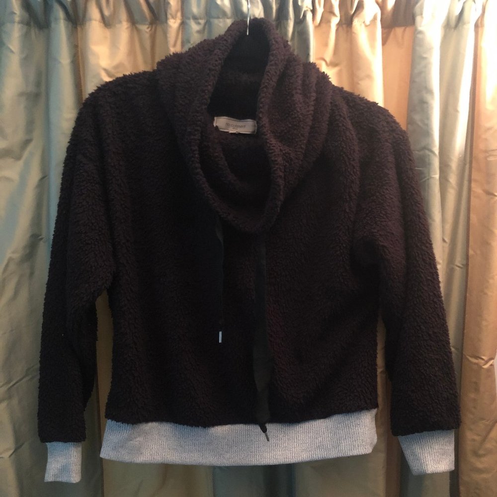 No Comment Black Cowl Neck Sweater